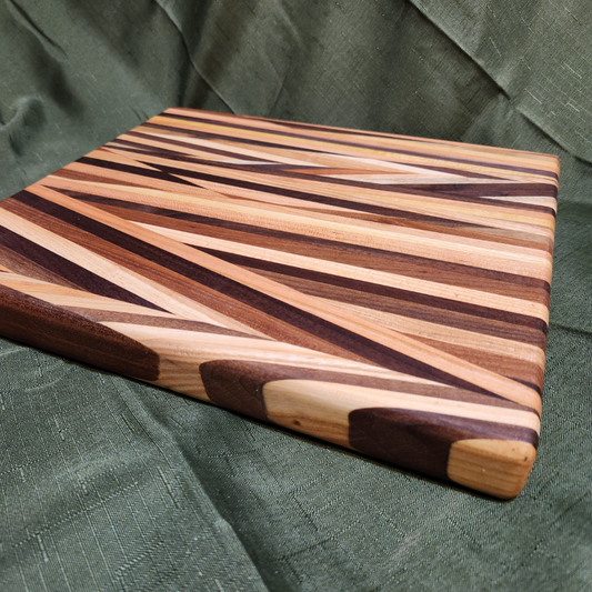 Speciality cutting board, wood cutting board, patterned cutting board, durable cutting board